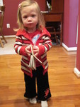 She loves her sweaters, too.