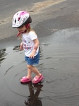 Puddle stomping!