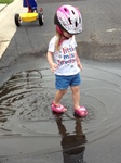 Puddle stomping!